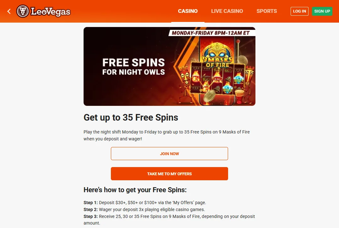 leovegas free spins