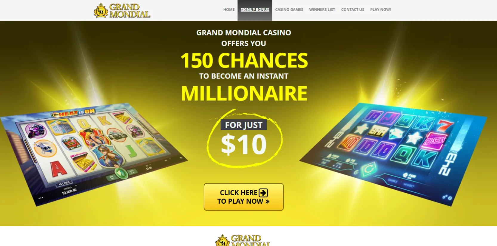 grand mondial free spins