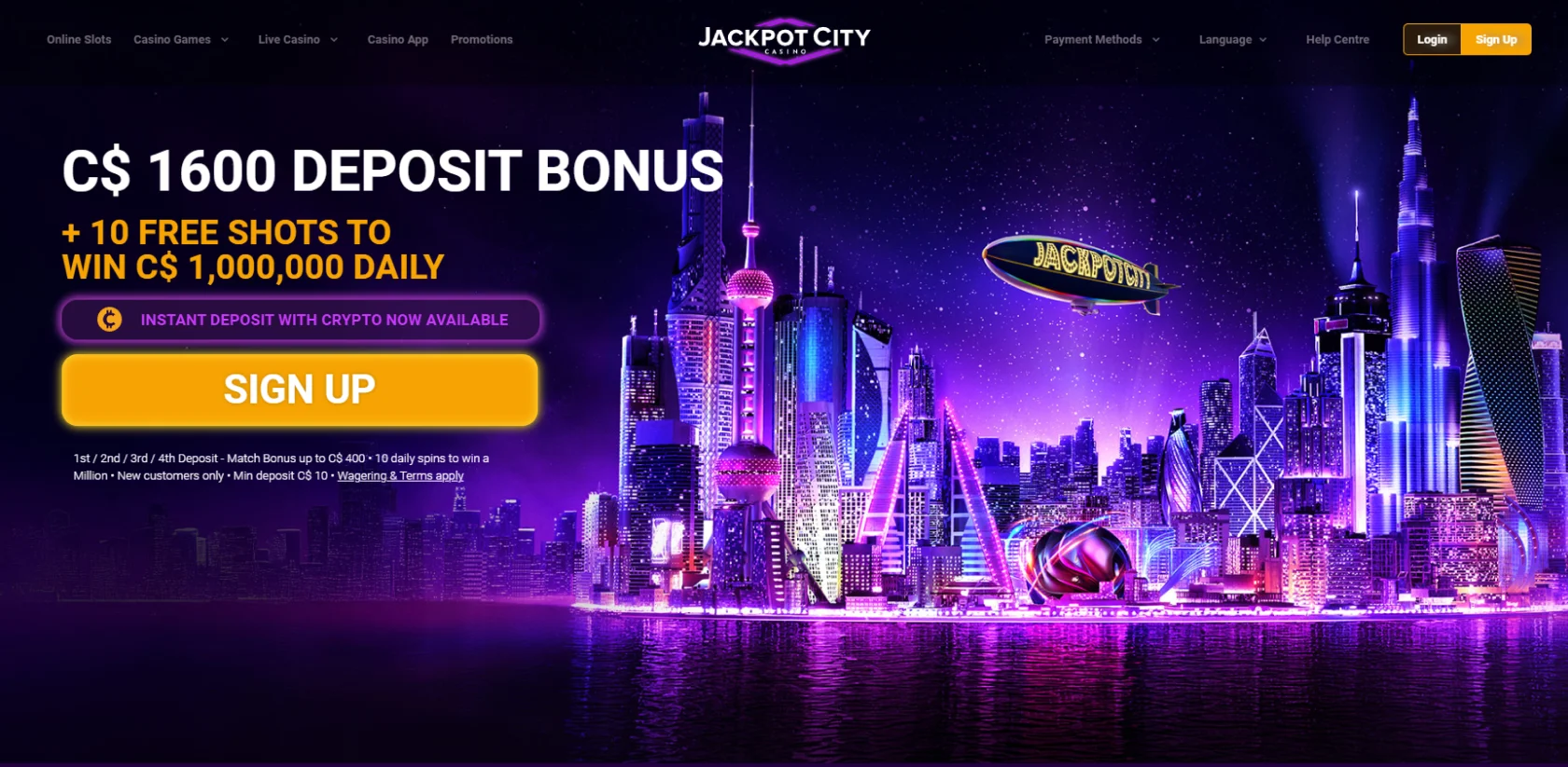 jackpot city voucher code canada no deposit bonus
