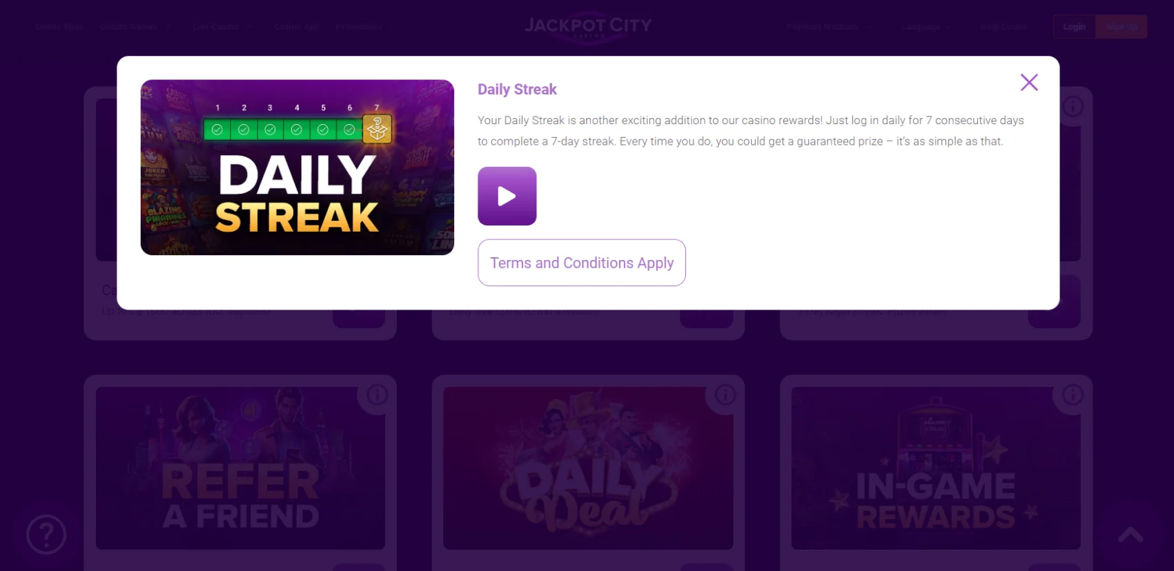 100 free spins voucher code for jackpot city no deposit
