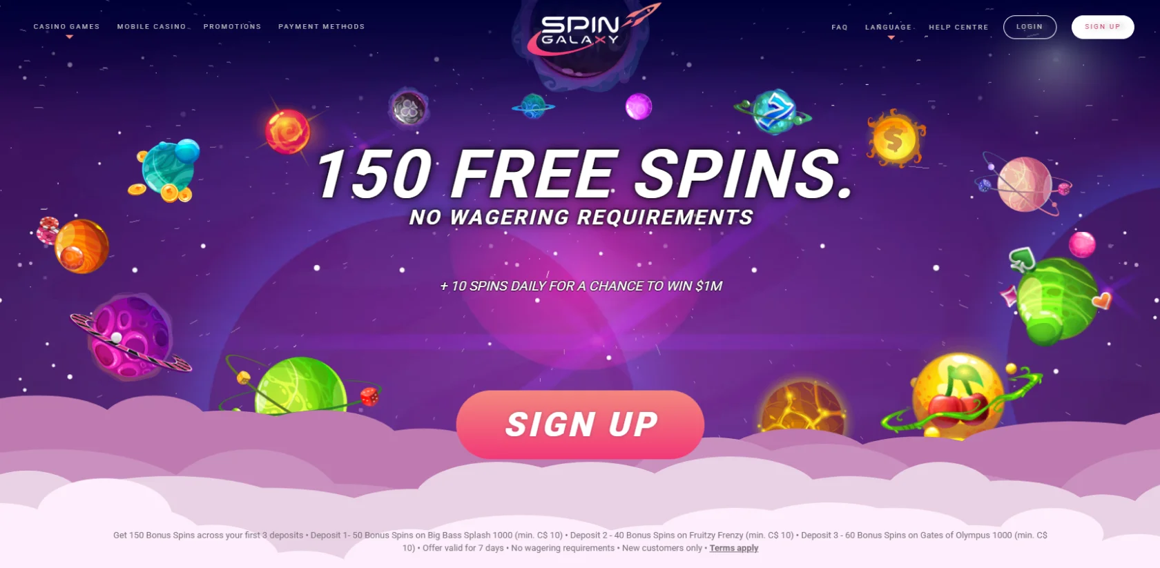 spin galaxy no deposit bonus codes